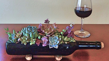 Wine bottle arrangement
