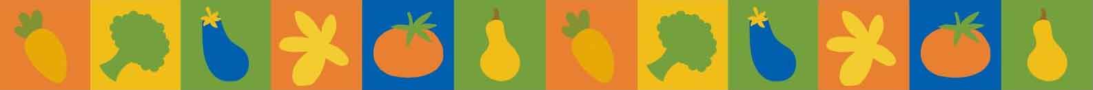Colorful banner with fruits and veg